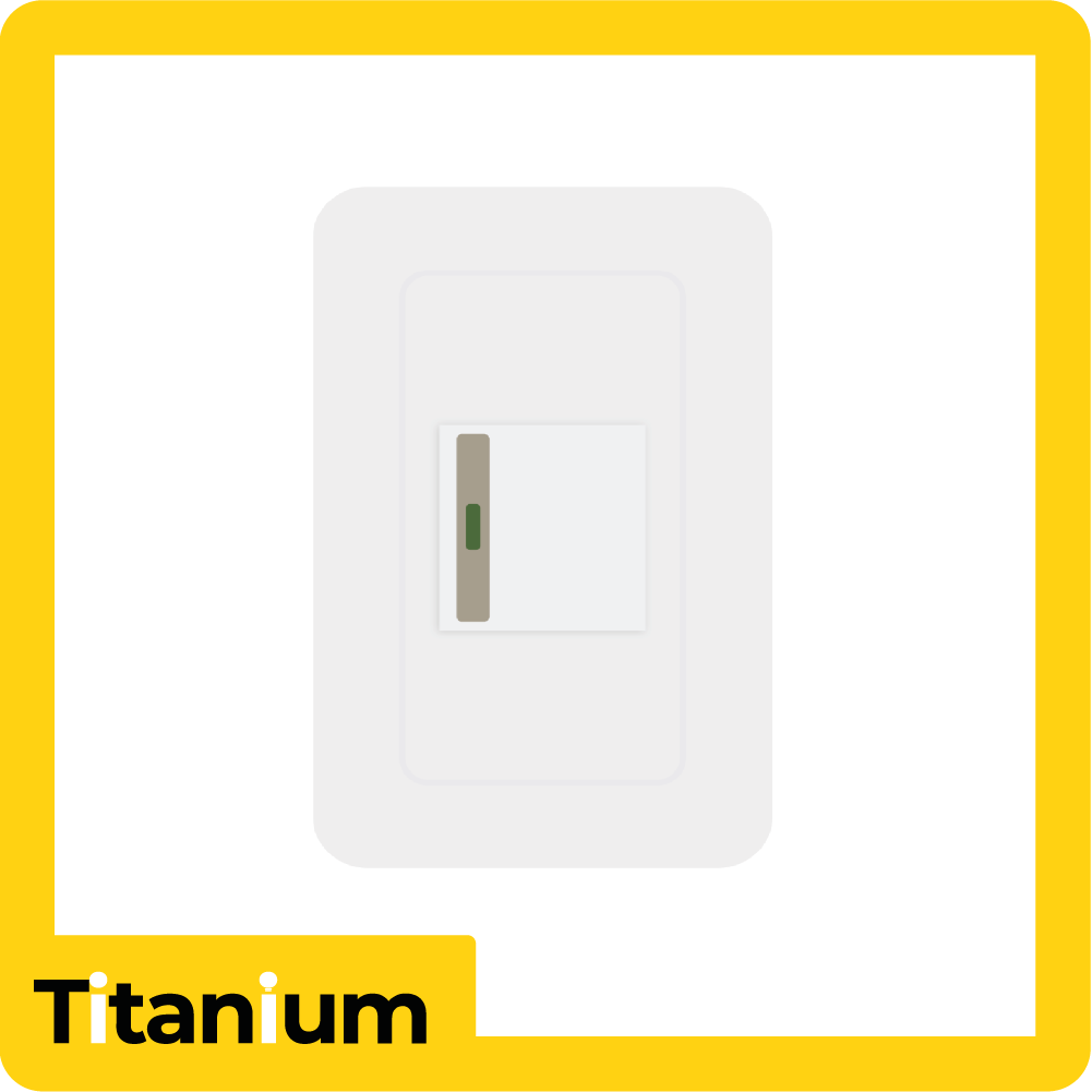 Interruptor sencillo conmutable titanium blanco
