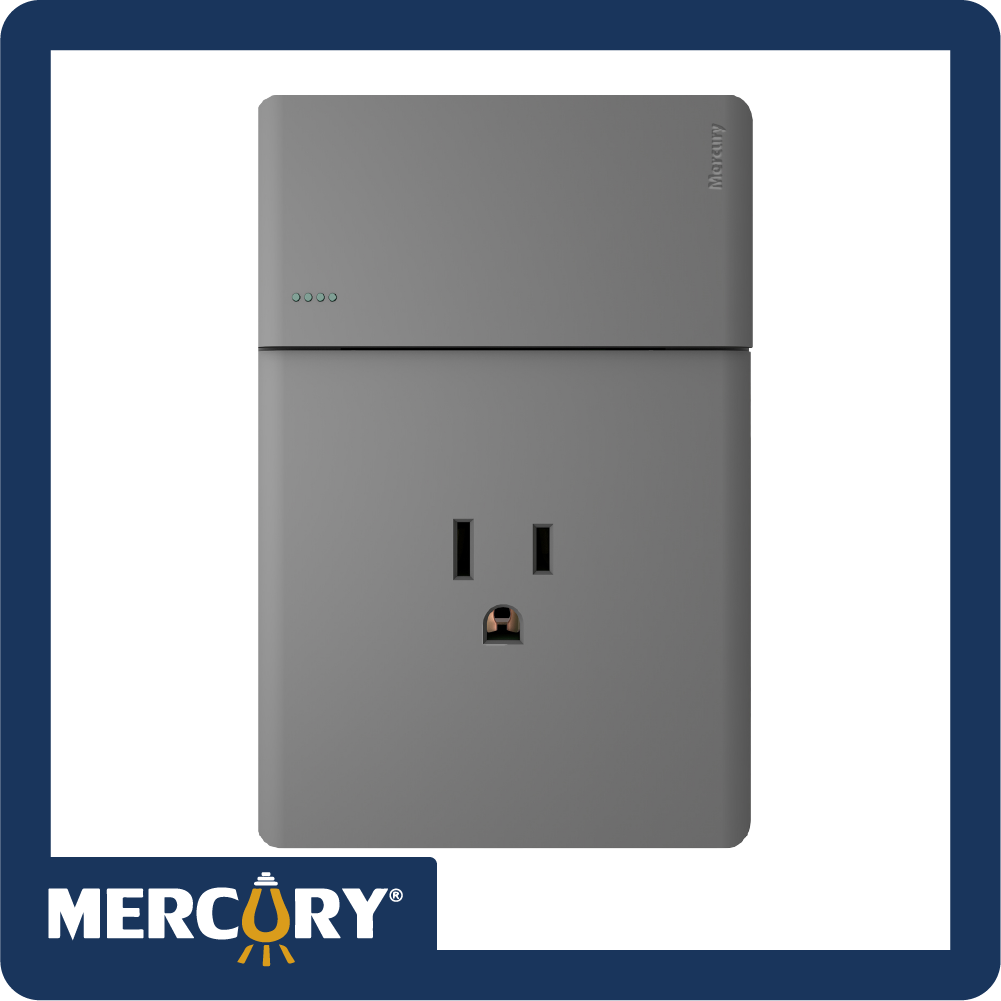 Toma + interruptor mercury l/infinity silver