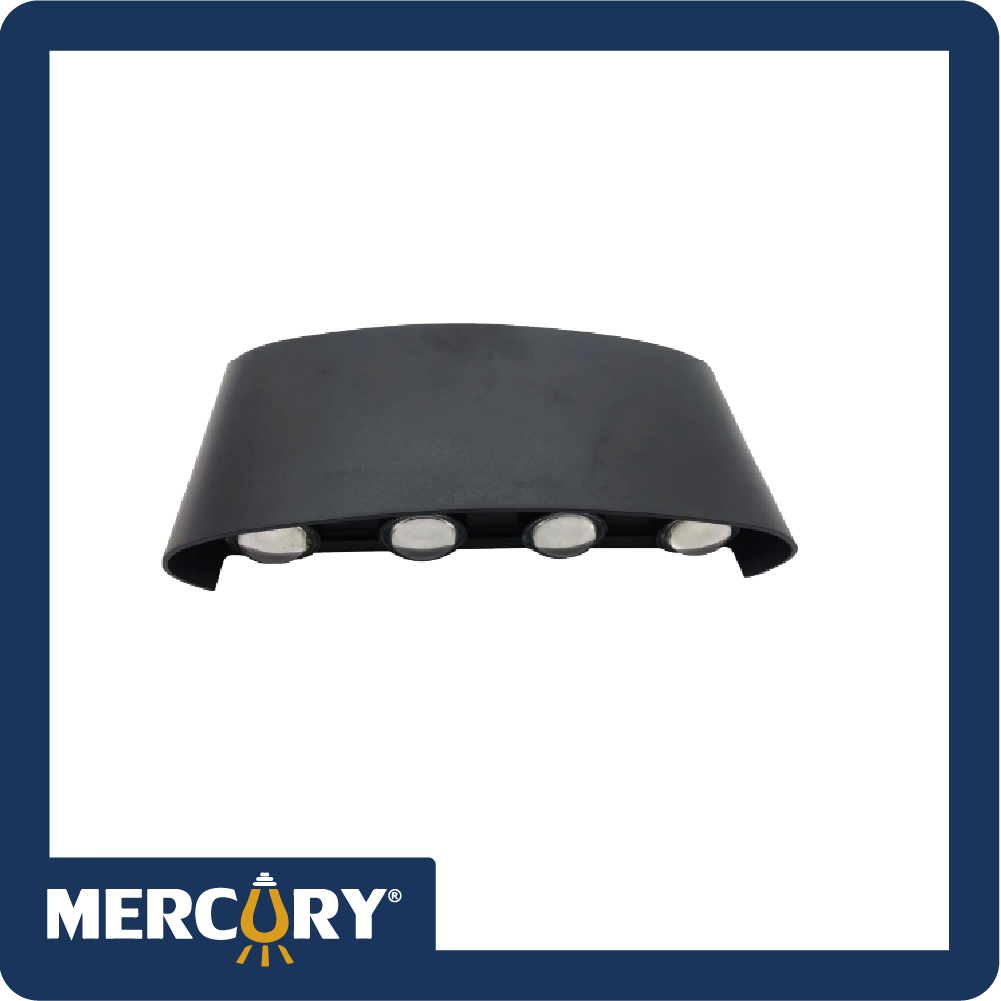 Aplique led up&down 8w abs negro/3000k