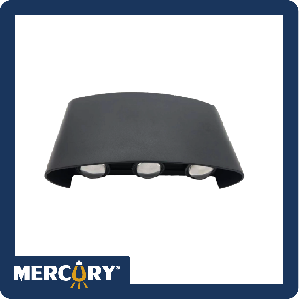 Aplique led up&down 6w abs negro/3000k