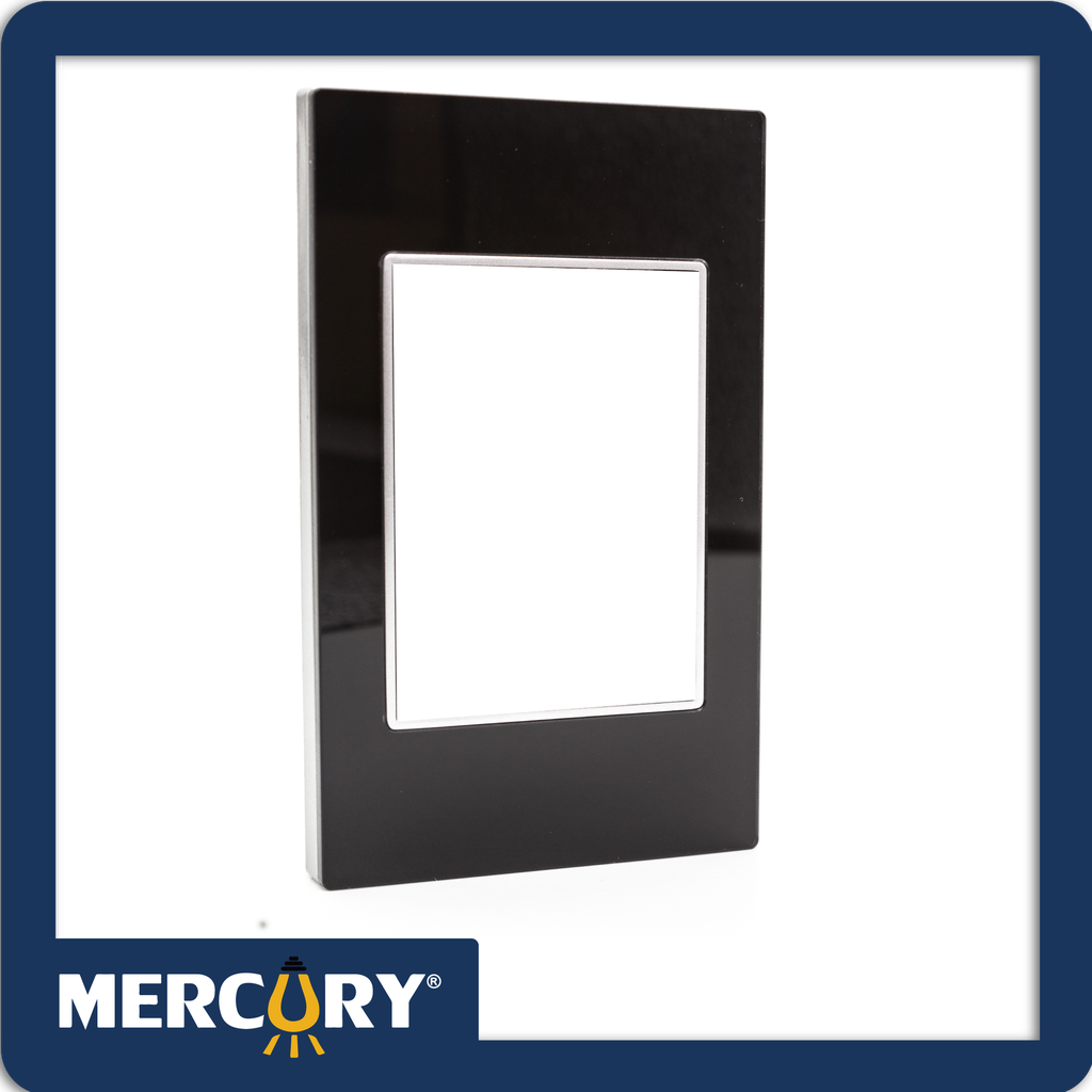 Placa linea/premium black mirror/acrylic