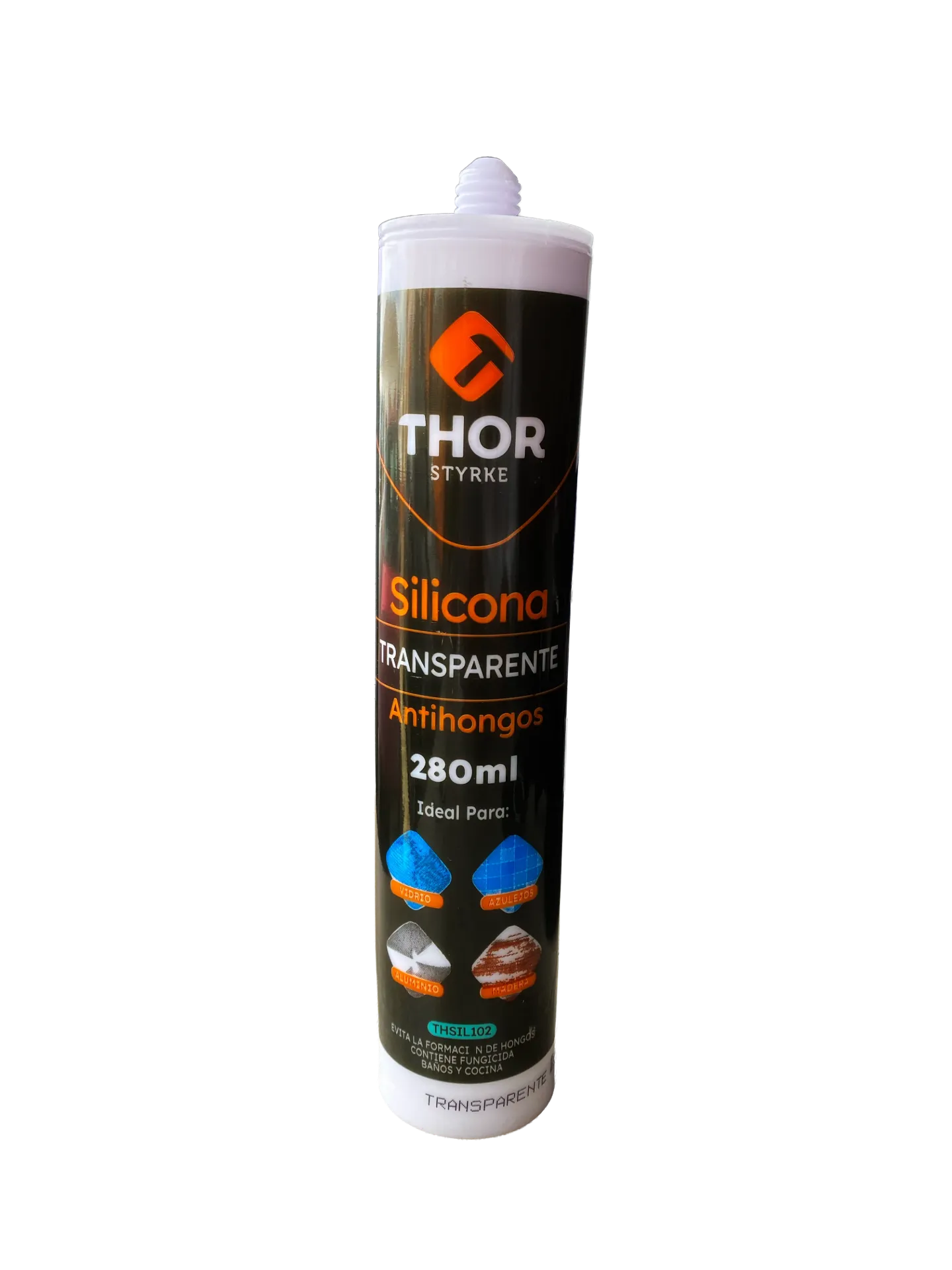Silicona transparente antihongos tubo 280 ml Thor