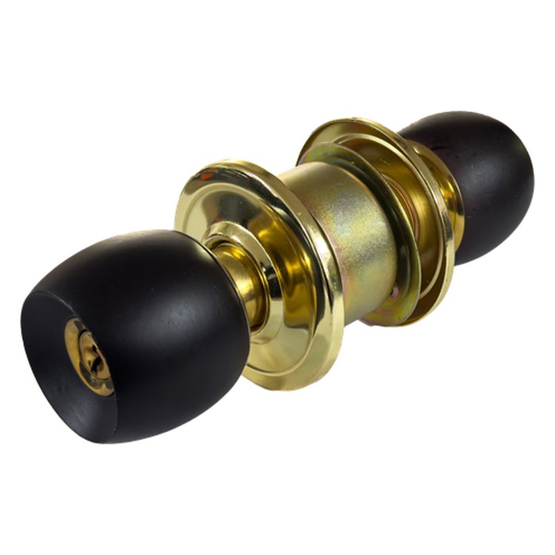 [THCHA117] Cerradura alcoba cilindrica bronce pomo madera oscura thor