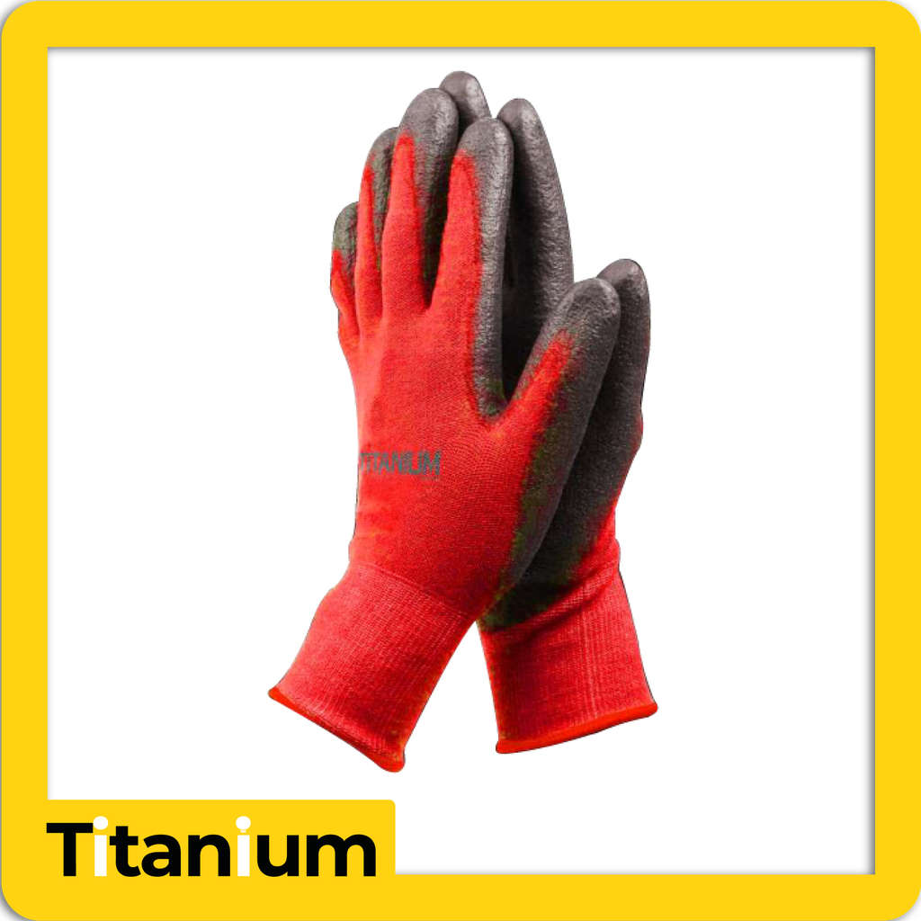 [THEP205] Guante nitrilo latex reforzado negro/rojo talla 8" M thor