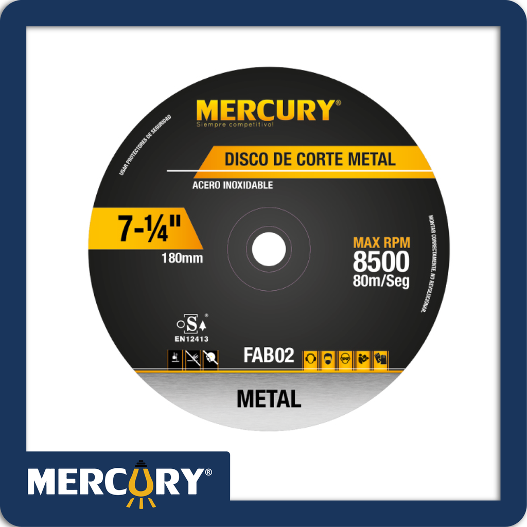 Disco fino corte metal-inox 4-1/2'' x 1,2mm x 7/8'' Knox