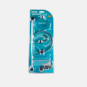 [VQAA001] Juego de accesorios de bano x5 cromo plastico