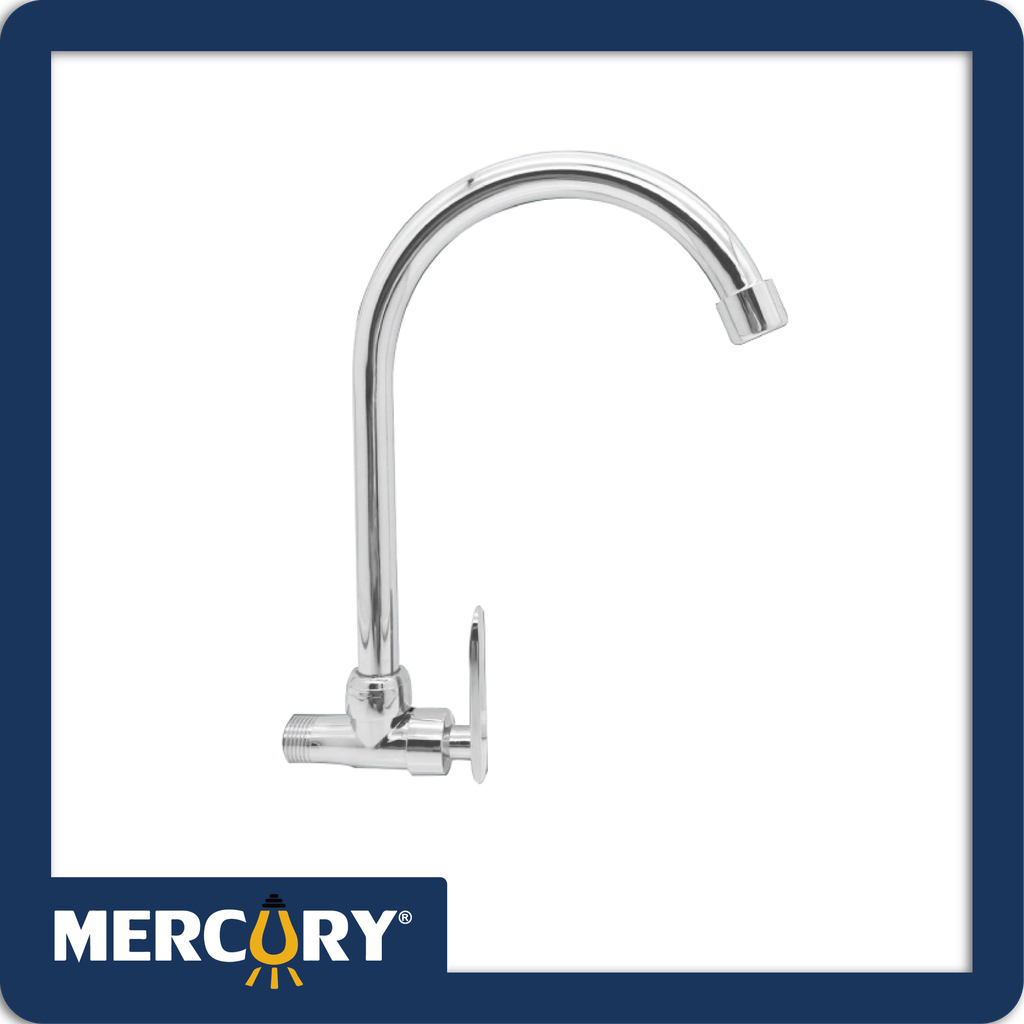 [VQALF006] Llave lavaplatos agua fria pared cromo