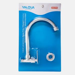 [VQALF006] Llave lavaplatos agua fria pared cromo