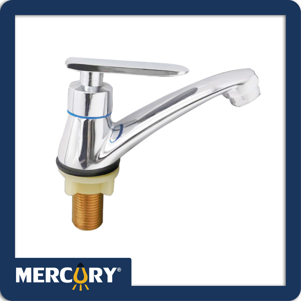 Llave sencilla lavamanos metalica cromo