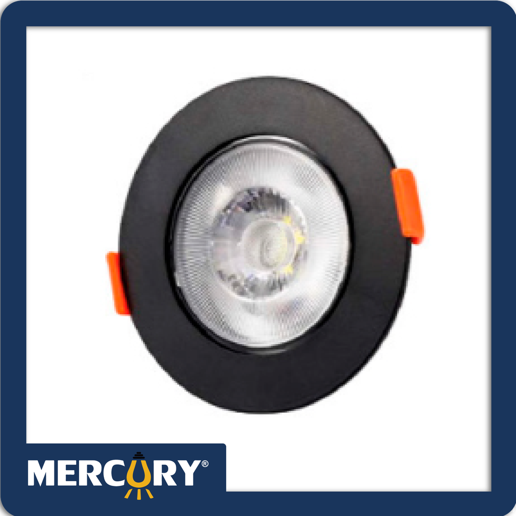 Bala led 5w 3000k negra redonda