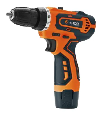 [THPT12] Taladro atornillador inalambrico 3/8" 10mm 12v 1350rpm 19/21 n.m