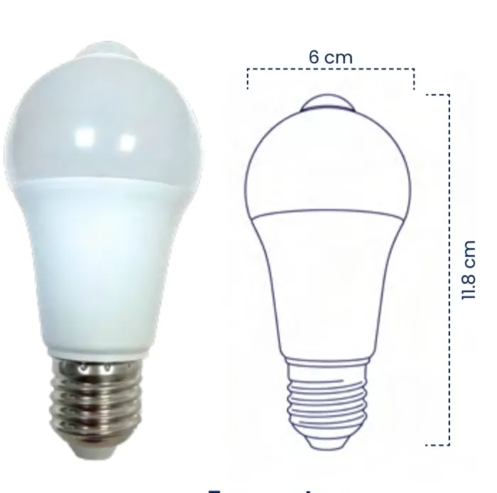 Bombillo led con sensor pir 12w e27