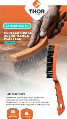 [THAB601] Cepillo grata acero cuerpo plastico 10.5" thor