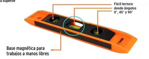 Nivel de 9" Torpedo Magnetico abs