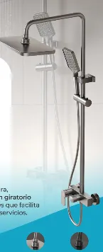 Columna ducha aluminio tormes gris