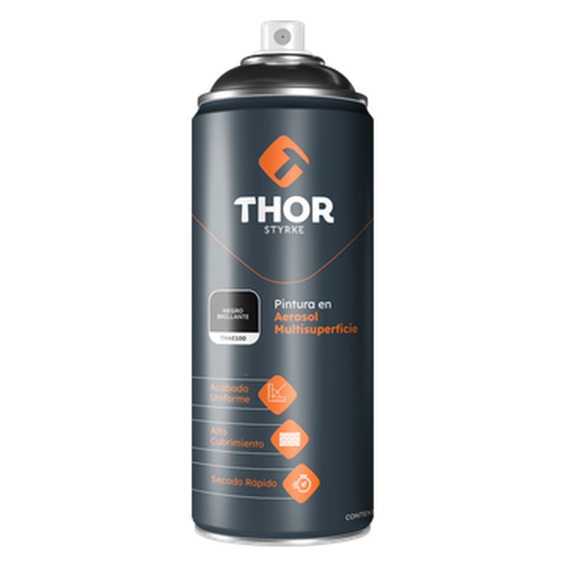 Aerosol negro brillante 39 x 400ml thor
