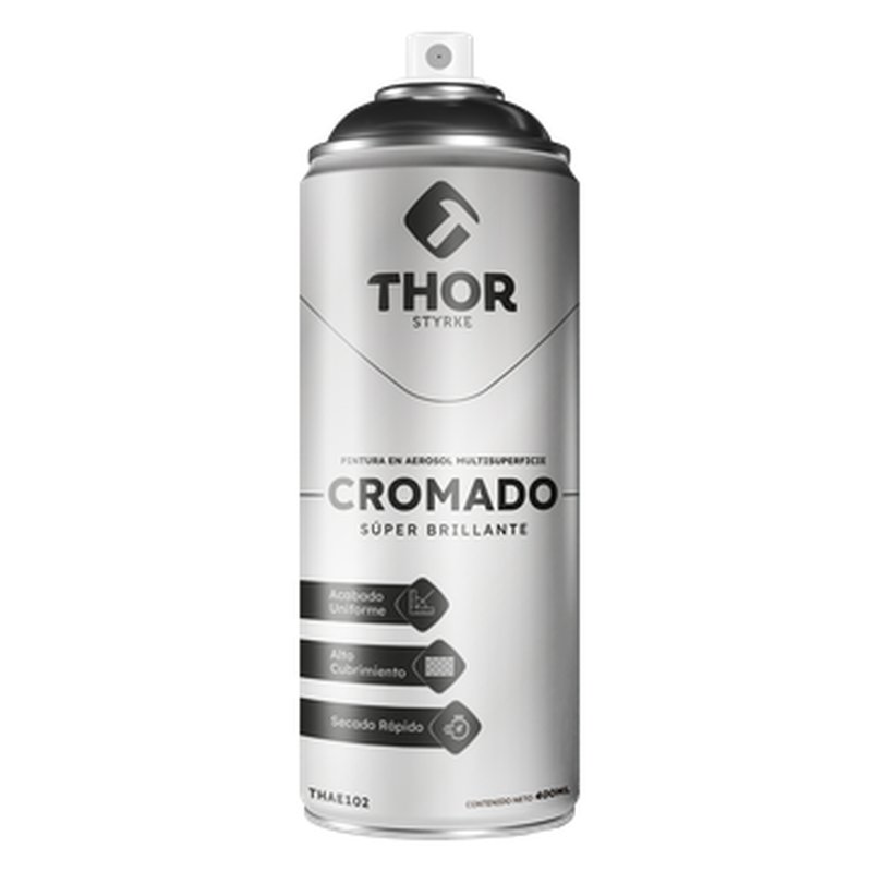 Aerosol cromado super brillante 1400 x 400ml thor