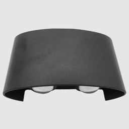 Aplique led up&down 4w abs negro/3000k