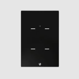 Interruptor cuadruple smart home touch black wifi gen2