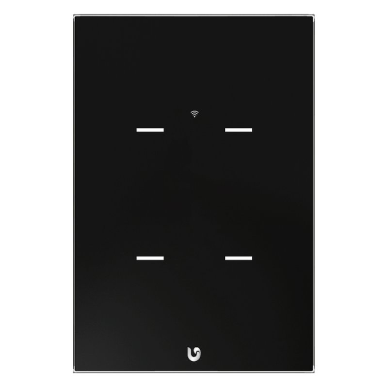 Interruptor cuadruple smart home touch black wifi gen2
