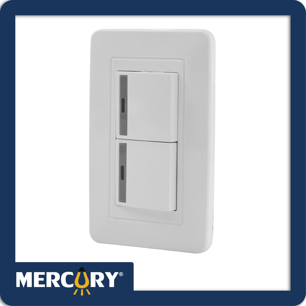 Interruptor doble conmutable mercury blanco 118z-02