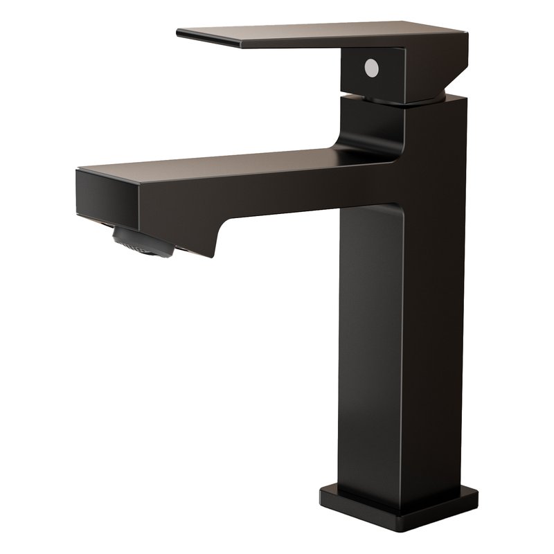 Llave lavamanos agua fria solid loira mediana aluminio negro