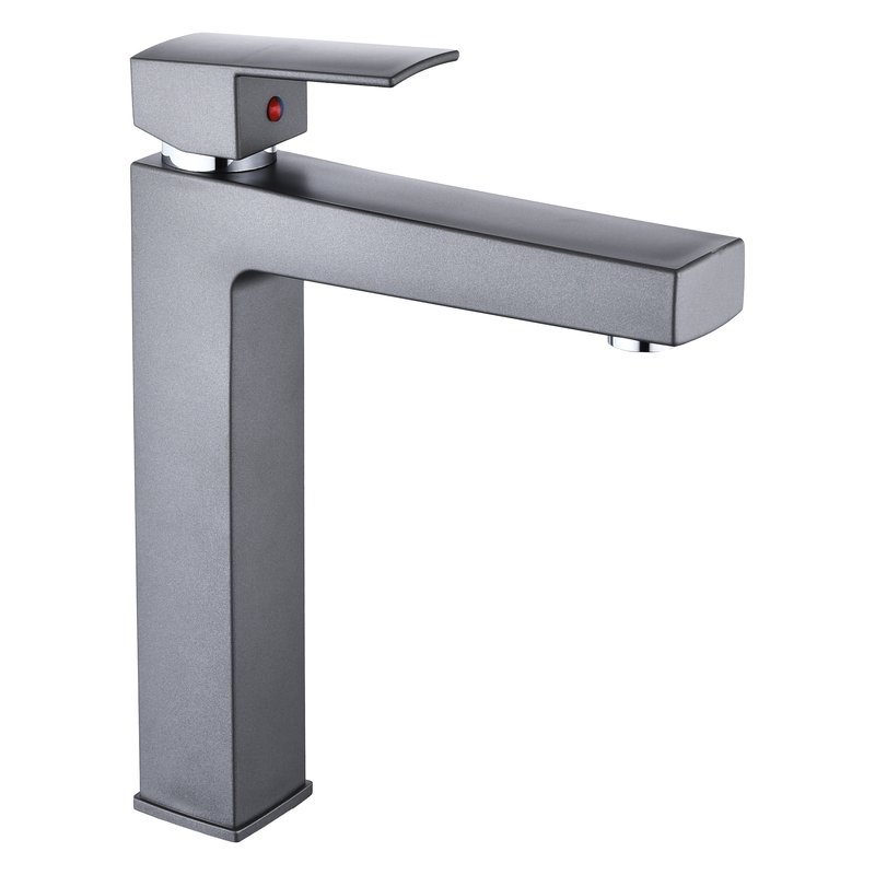 Lavamanos monocontrol alto siret gris