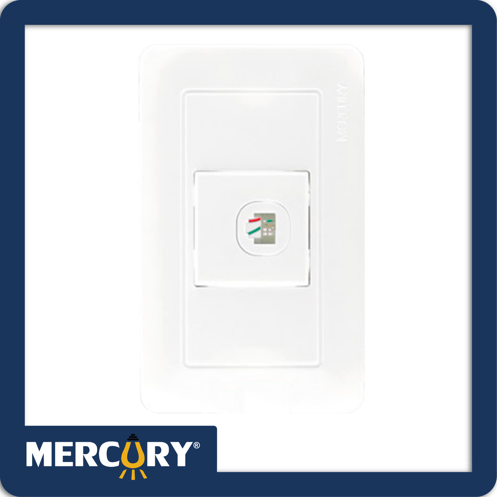 Toma telefono sencilla mercury blanco 118z-17