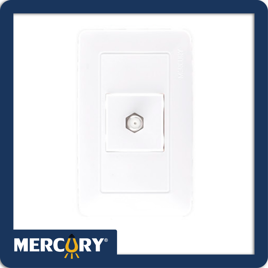 Toma coaxial mercury blanco 118z-18