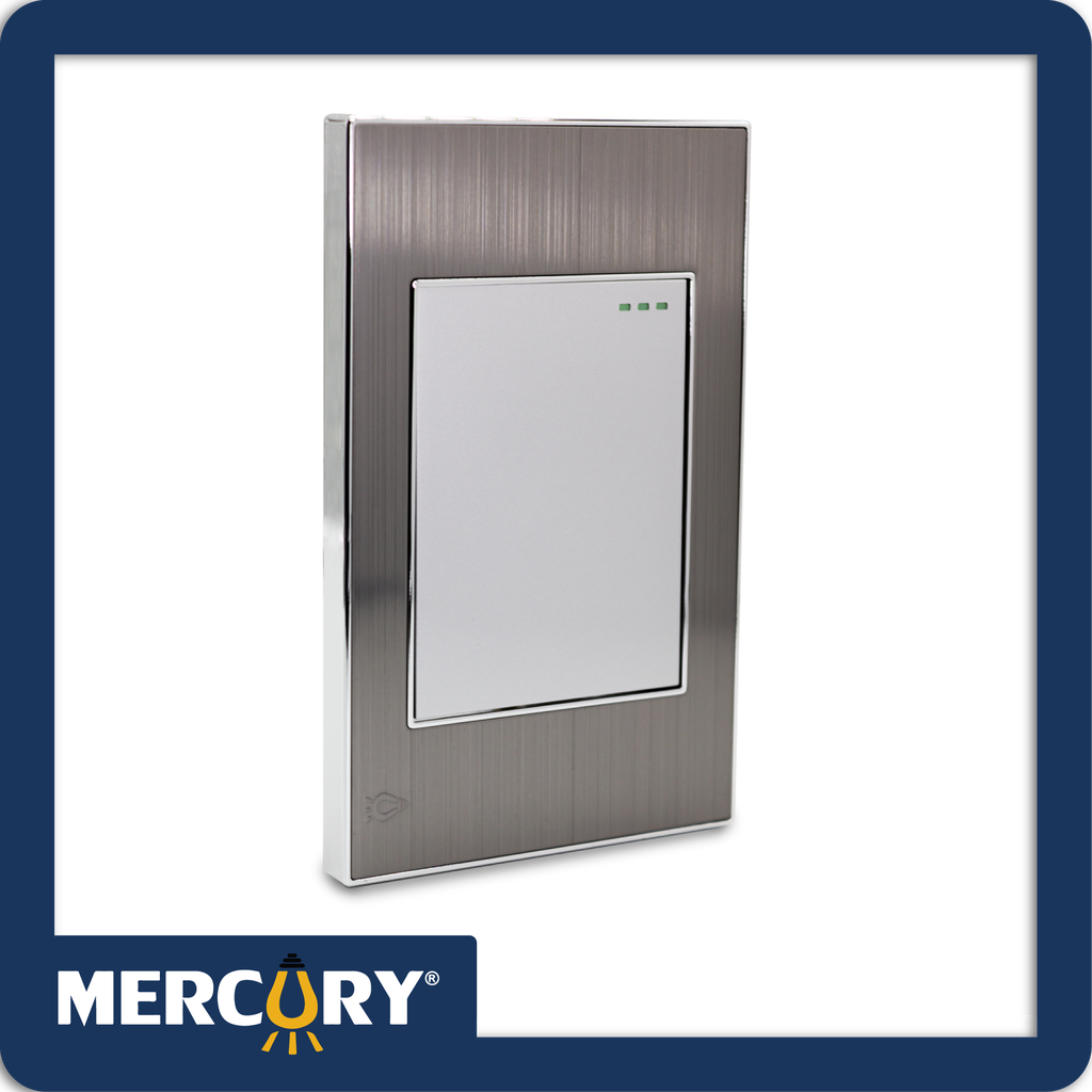 Interruptor sencillo conmutable mercury stainless