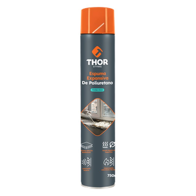 Espuma poliuretano pu (expasiva) 750ml thor