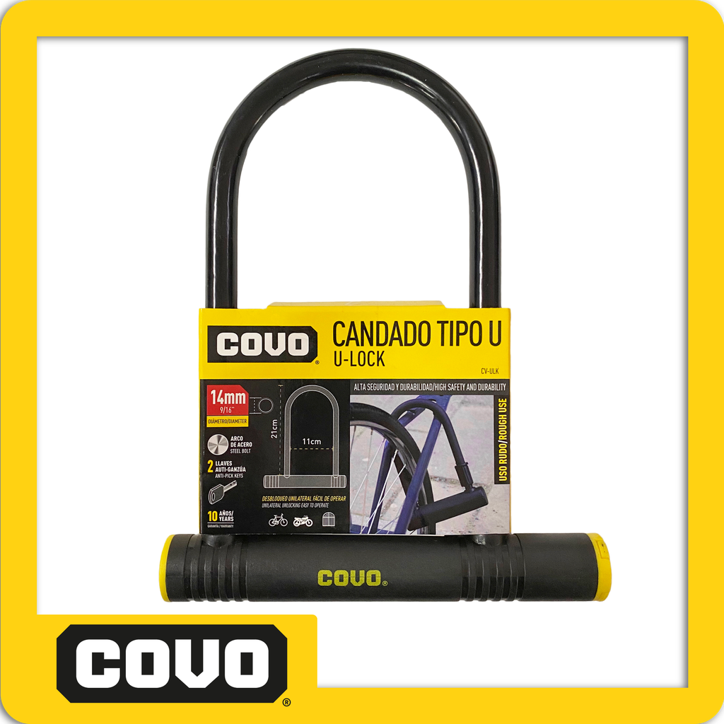 Candado covo tipo u 14mm