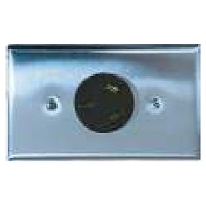 Toma trifilar 3x20a placa cromada incrustar