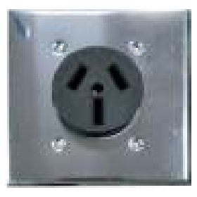 Toma trifilar 3x50a placa cromada incrustar